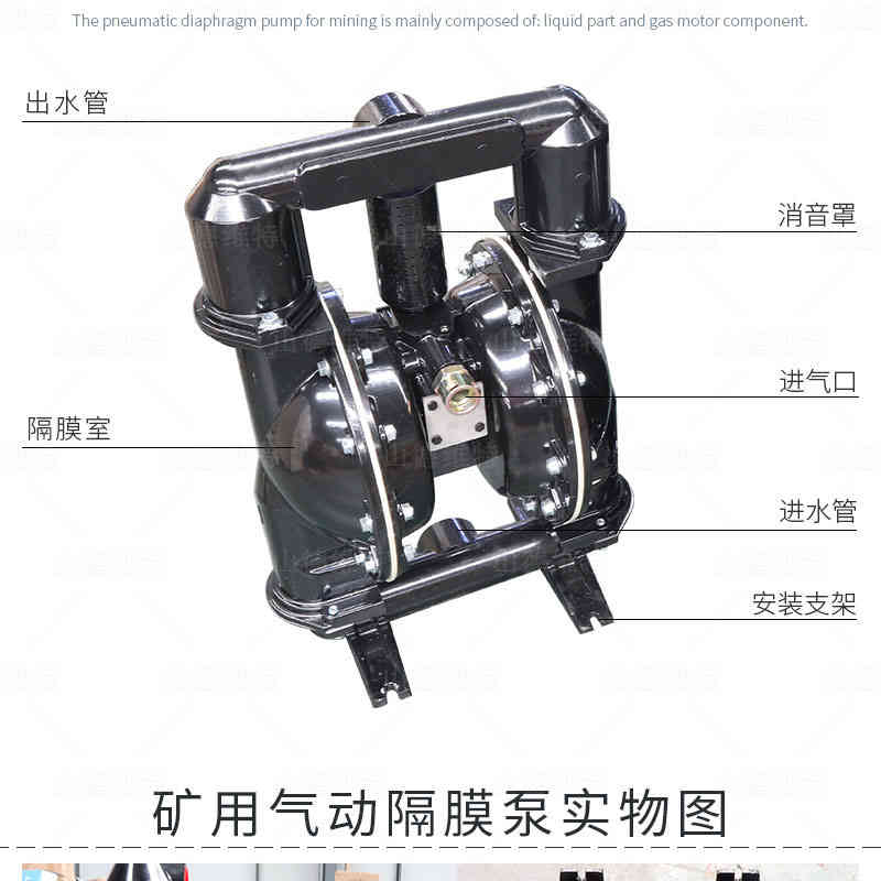 礦用氣動隔膜泵分解圖