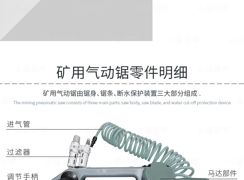 JQD-16礦用氣動鋸組成
